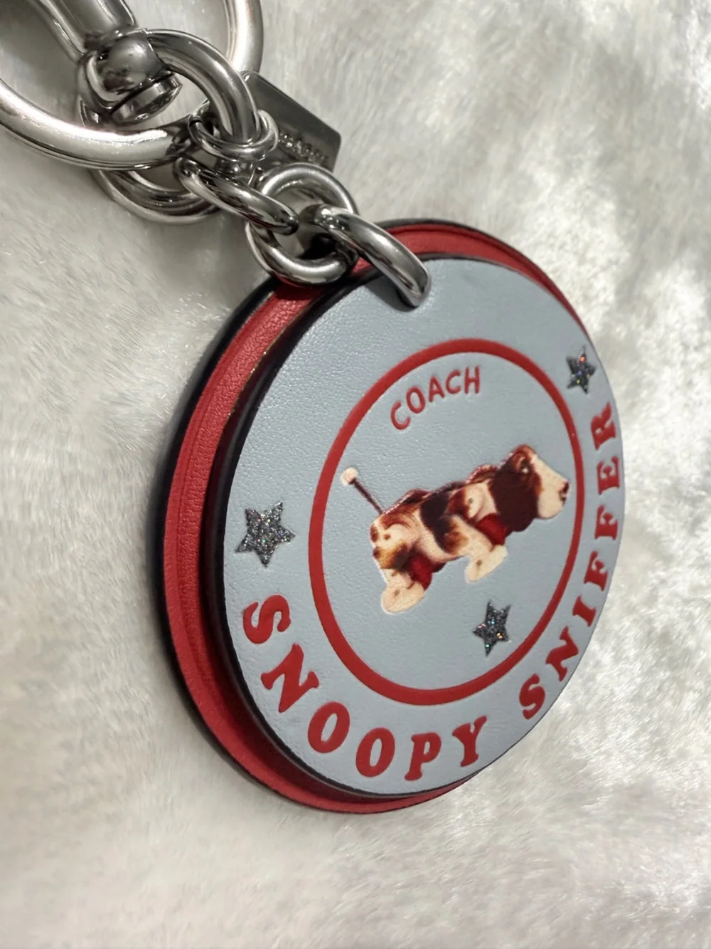 COACH SNOOPY DOG BAG CHARM KEYRING FOB 32657 - Picture 2 of 7